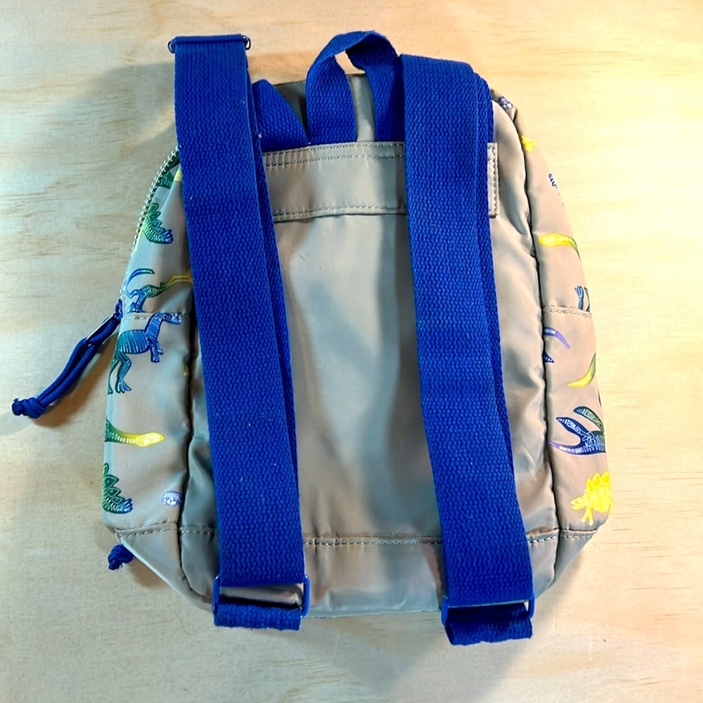 Dinosaur Print Kids Backpack - Blue and Green - Picture 3 of 3